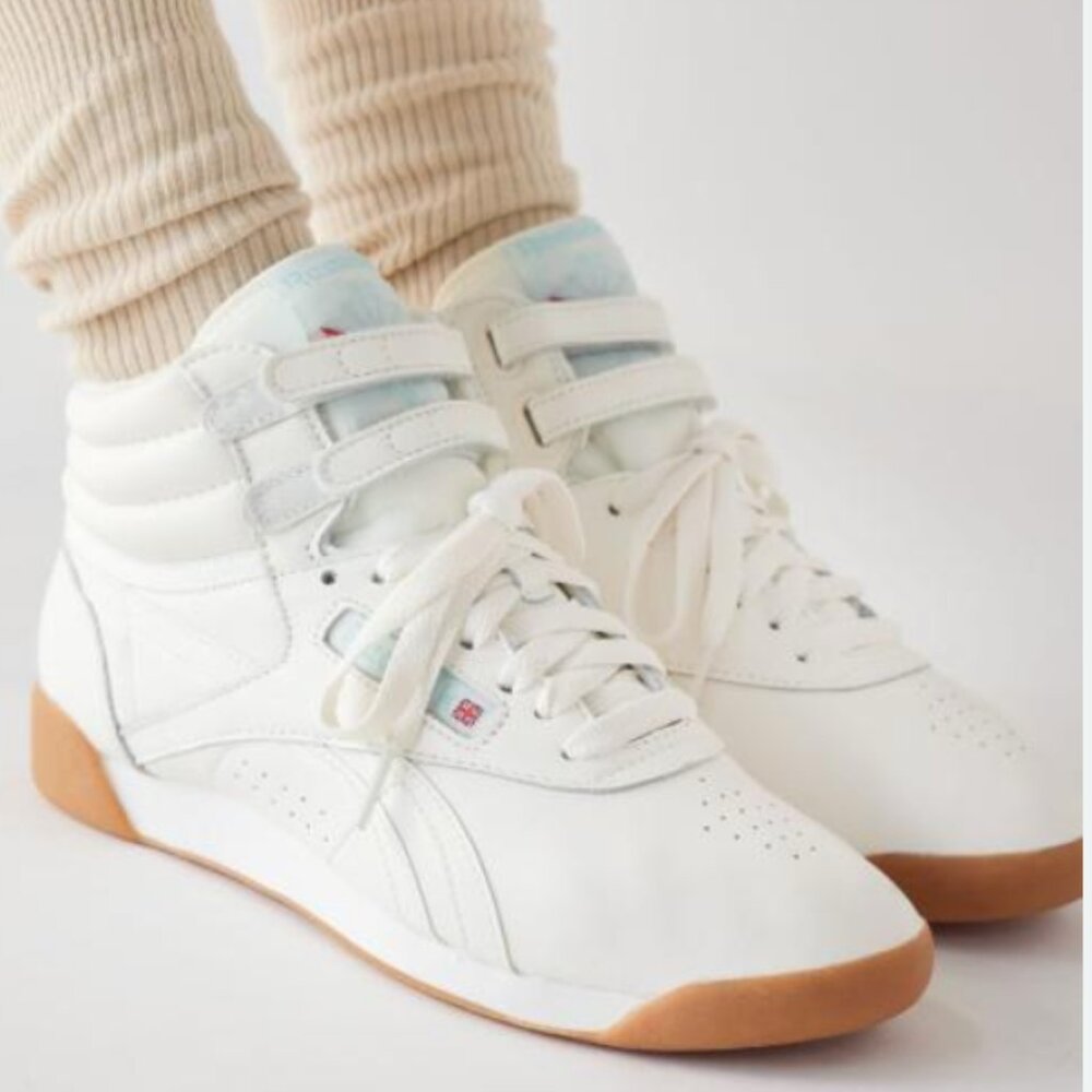 Reebok High Tops Chalk White w/Gum Soles Retro Freestyle Series Sz 7 Hi 5411 LTD